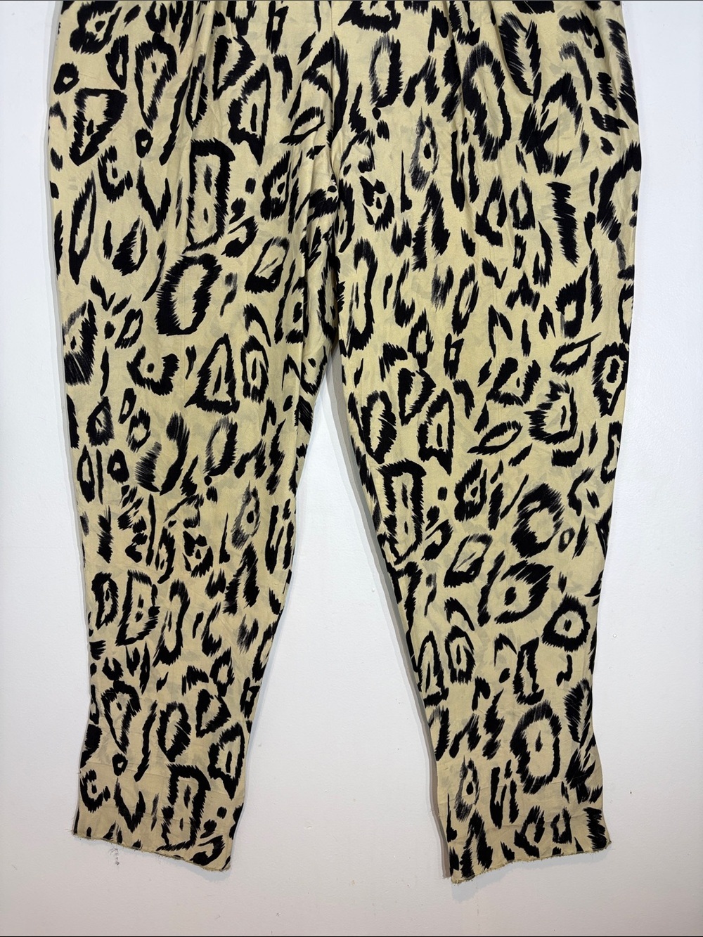 Chloé Leopard Print Pleated Cotton Pants Tapered Ankle Trouser FR42 US10-12 - Picture 4 of 13